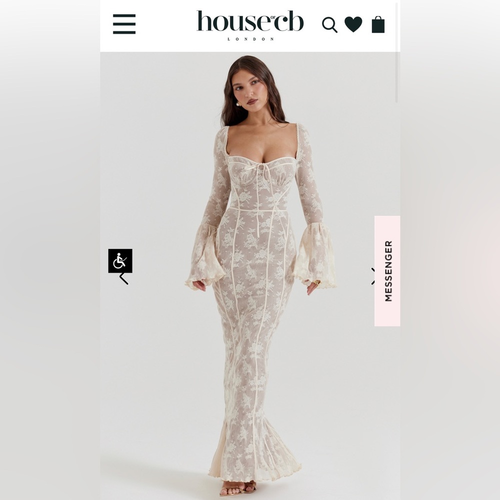 House of Cb - DELILAH
VINTAGE CREAM LACE MAXI DRESS